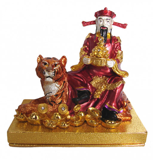 Bejeweled God of Wealth on Tiger - Culture Kraze Marketplace.com