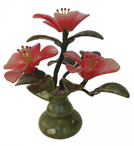 Colorful Jade Flower in Wu Lou Jade Vase - Culture Kraze Marketplace.com