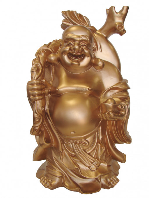 16 Inch Golden Money Buddha Statue - Culture Kraze Marketplace.com