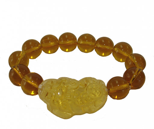 Yellow Beaded Bracelet w/ Pi Yao - Culture Kraze Marketplace.com