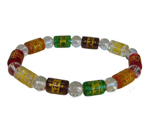5 Element Crystal Bracelet w/ Syllable Mantra - Culture Kraze Marketplace.com