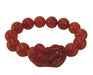 Red Carnelian Beaded Pi Yao Bracelet - Culture Kraze Marketplace.com