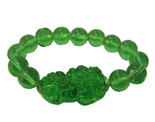Green Liuli Bracelet with Big Pi Yao - Culture Kraze Marketplace.com