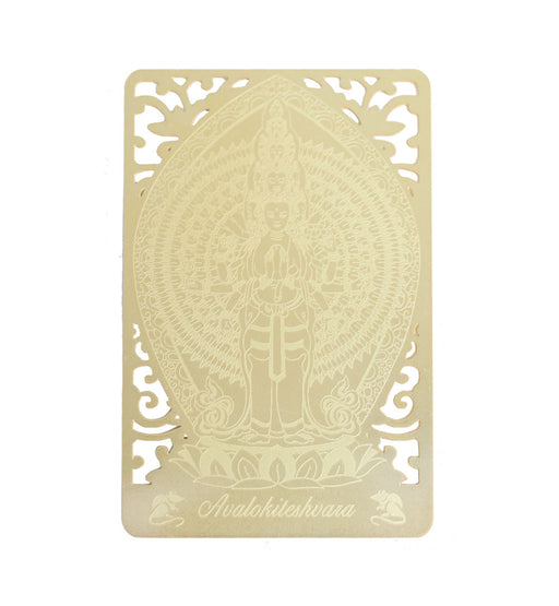Bodhisattva for Rat (Avalokiteshvara) Printed on a Card in Gold - Culture Kraze Marketplace.com
