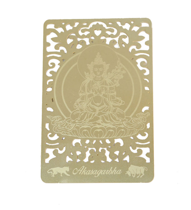 Bodhisattva for Ox & Tiger (Akasagarbha) Printed on a Card in Gold - Culture Kraze Marketplace.com