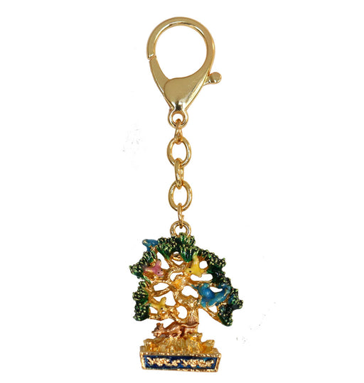 Wealth Tree With Mongoose And 6 Birds Keychain - Culture Kraze Marketplace.com
