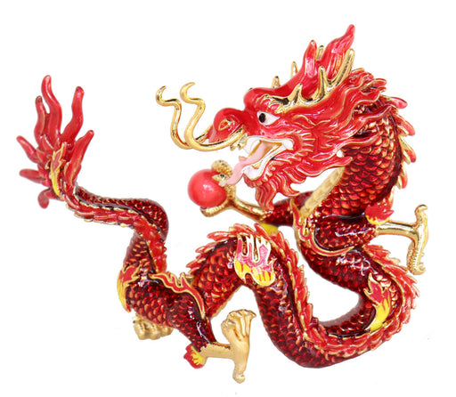 Fire Dragon Holding Fireball to Suppress Quarrelsome & Conflict Energies - Culture Kraze Marketplace.com