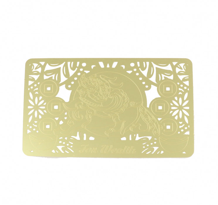 Wealth Pi Yao Gold Talisman Card - Culture Kraze Marketplace.com