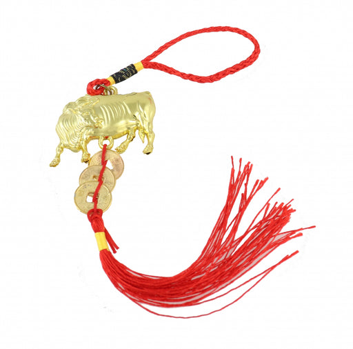 Shinning Gold Ox Hanging Charm - Culture Kraze Marketplace.com