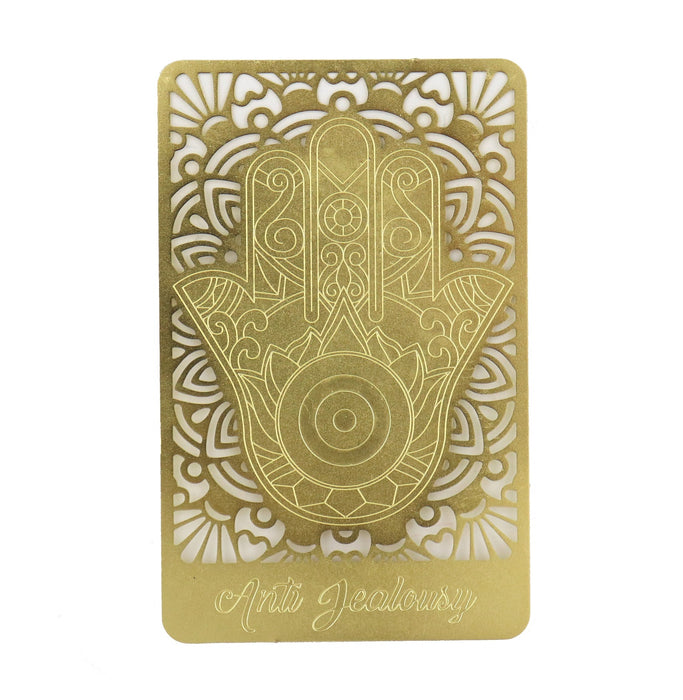 Anti Jealousy Golden Talisman Card - Culture Kraze Marketplace.com