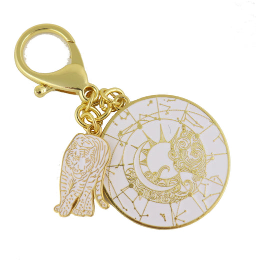 White Tiger Lunar Mansions Harmonizing Amulet Keychain - Culture Kraze Marketplace.com