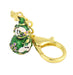 Green Wu Lou With Joyous Crane Amulet Keychain - Culture Kraze Marketplace.com