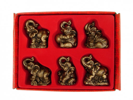 Set of Small Golden Elephants - Culture Kraze Marketplace.com