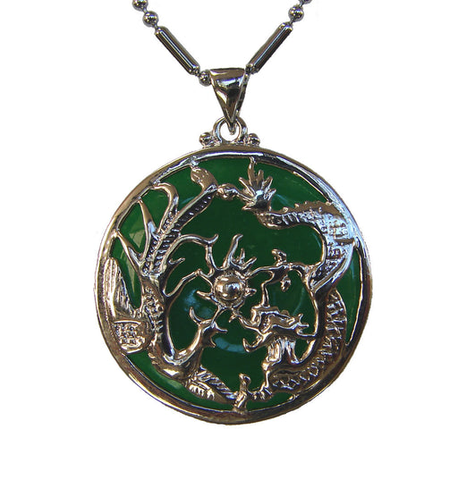 Jade Dragon Phoenix Pendants-add chain - Culture Kraze Marketplace.com