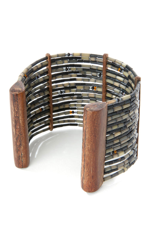 Great Migration Zulugrass & Acacia Wood Cuff Bracelet - Culture Kraze Marketplace.com