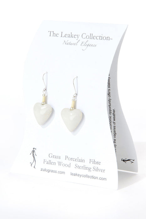 The Leakey Collection Heart & Soul Porcelain Earrings - Culture Kraze Marketplace.com