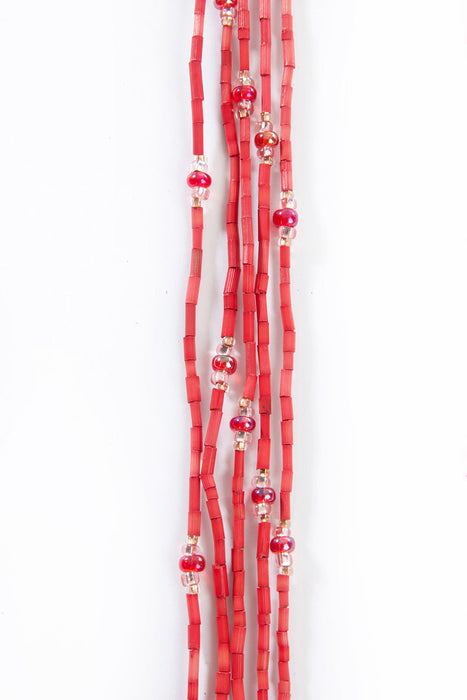 Set/5 Red 26" Zulugrass Single Strands from The Leakey Collection - Culture Kraze Marketplace.com