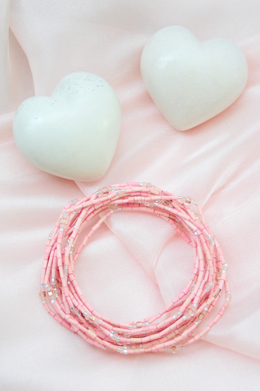 Set/5 Rose Pink 26" Zulugrass Single Strands from The Leakey Collection - Culture Kraze Marketplace.com