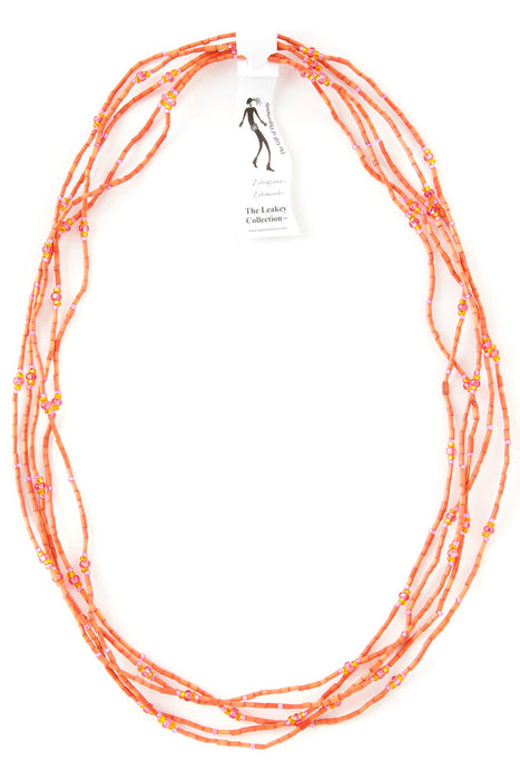 Set/5 Orange 26" Zulugrass Single Strands from The Leakey Collection - Culture Kraze Marketplace.com