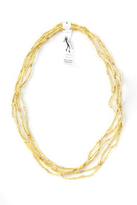 Set/5 Yellow 26" Zulugrass Single Strands from The Leakey Collection - Culture Kraze Marketplace.com