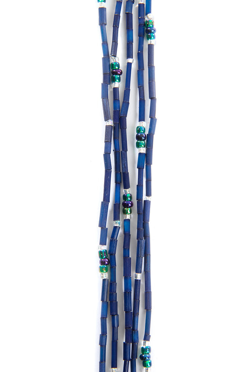 Set/5 Navy Blue 26" Zulugrass Single Strands from The Leakey Collection - Culture Kraze Marketplace.com