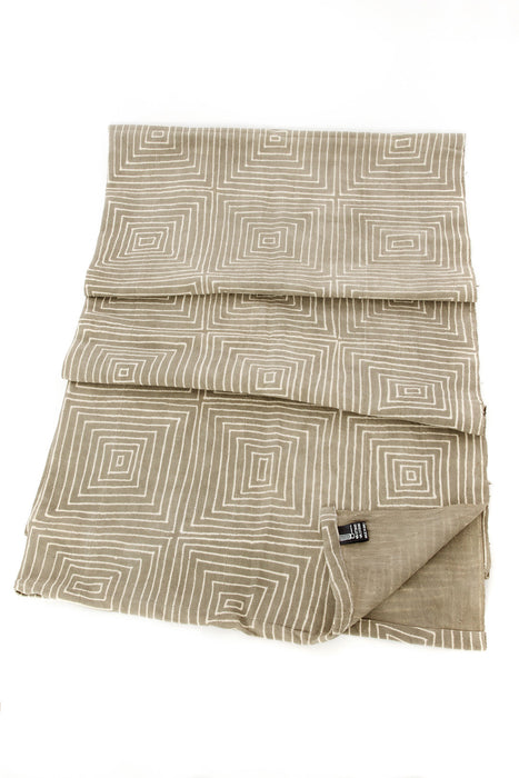 Grey Segou Squares Organic Cotton Mudcloth Throw Blanket - Culture Kraze Marketplace.com