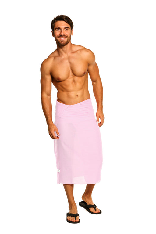Mens Beach Wrap Cotton Sarong In Pink - Culture Kraze Marketplace.com