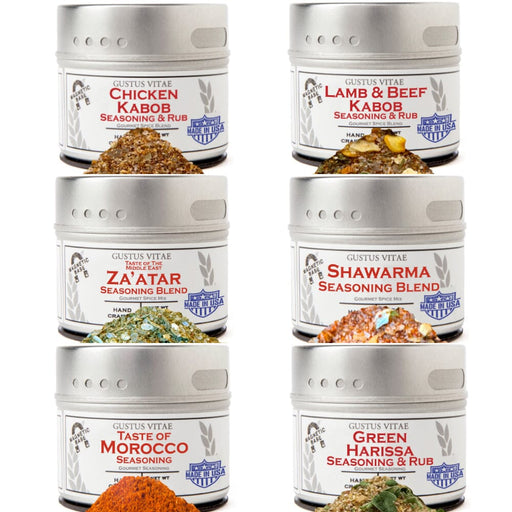 Middle Eastern Seasoning Gift Set - Tastes of The Middle East - Artisanal Spice Blends Six Pack-0