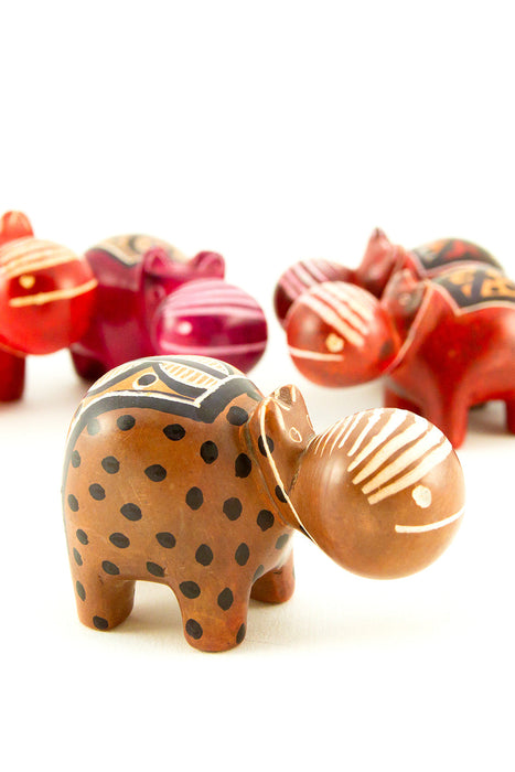 One Dozen Miniature Soapstone Hippos - Culture Kraze Marketplace.com