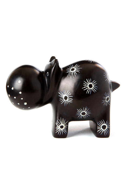 Midnight Milkweed Soapstone Hippo Sculpture - Culture Kraze Marketplace.com