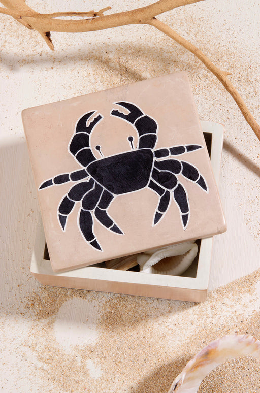 Sand Coastal Crab Soapstone Boxes - Culture Kraze Marketplace.com