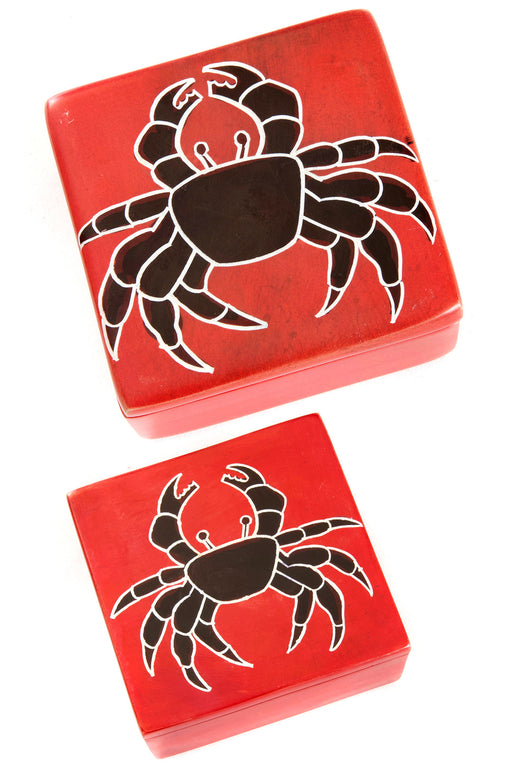 Red Coastal Crab Soapstone Boxes - Culture Kraze Marketplace.com