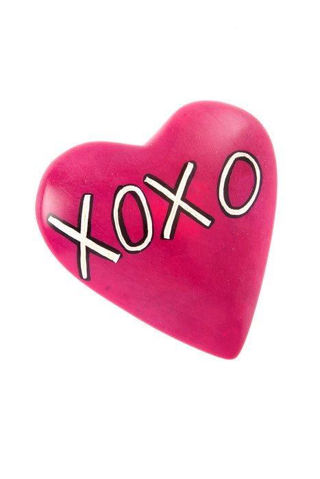 Pink XOXO Soapstone Heart Keepsake - Culture Kraze Marketplace.com