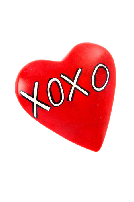 Red XOXO Soapstone Heart Keepsake - Culture Kraze Marketplace.com