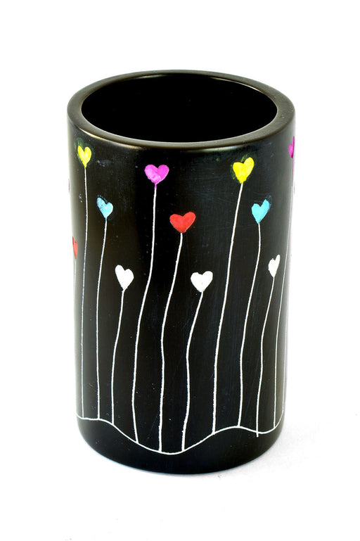 Dreamland Soapstone Pen Cup Vase in Black - Culture Kraze Marketplace.com