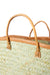 Kenyan Traditional Wide Weave Palm Shopper with Leather Trim - Culture Kraze Marketplace.com