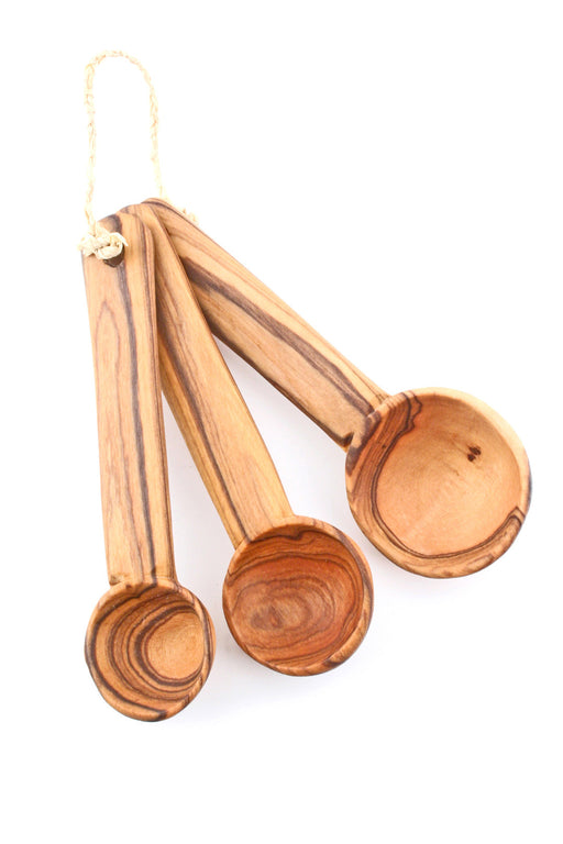 Set of 3 Wild Olive Wood Measuring Spoons - Culture Kraze Marketplace.com