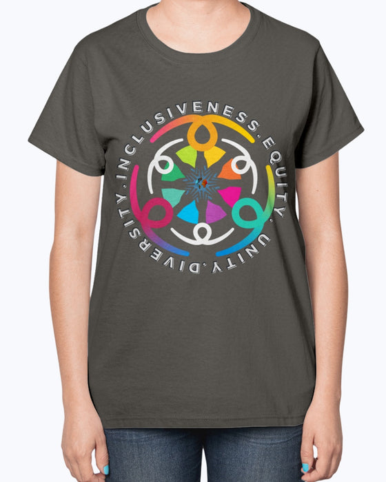 Diversity, Equity, Inclusiveness, & Unity Ladies T-Shirt - Culture Kraze Marketplace.com