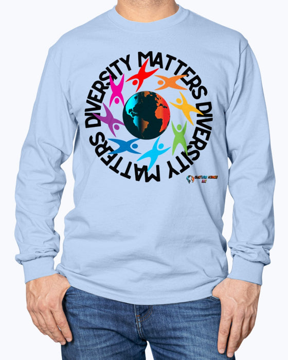Men's Long Sleeve Diversity Matters T-Shirt - Culture Kraze Marketplace.com