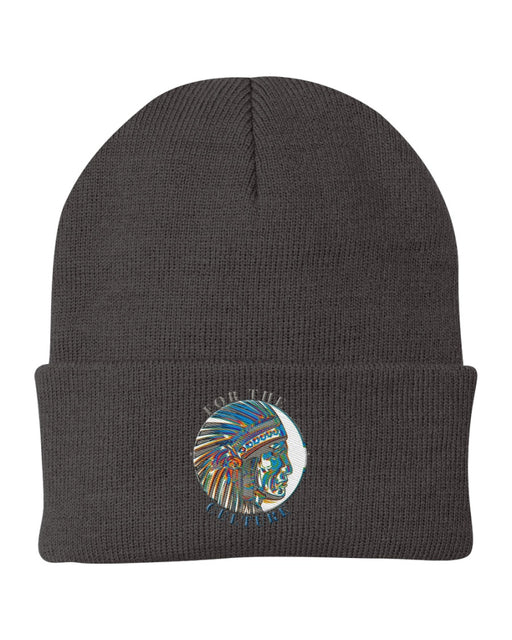 For The Culture Native Coin Embroidery Knit Cap - Culture Kraze Marketplace.com