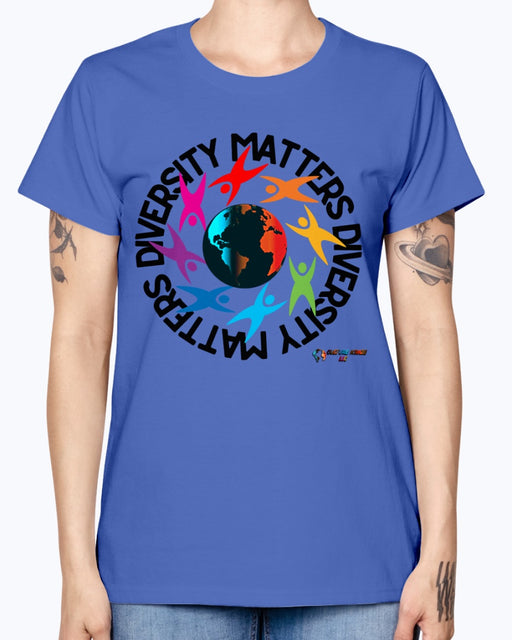 Ladies Diversity Matters Womens Collared Cotton T-Shirt - Culture Kraze Marketplace.com