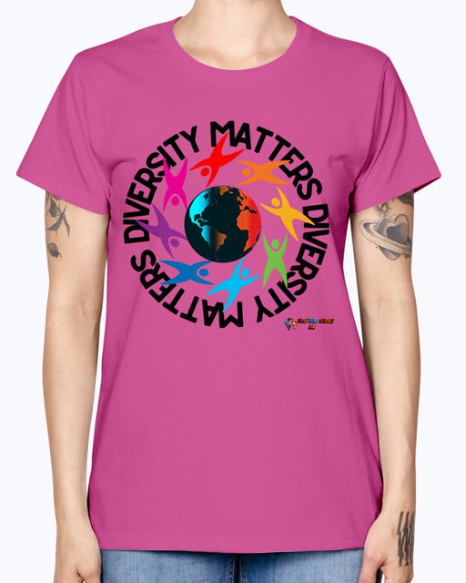 Ladies Diversity Matters Womens Collared Cotton T-Shirt - Culture Kraze Marketplace.com