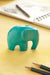 Aqua Bashful Elephant Soapstone Sculpture - Culture Kraze Marketplace.com