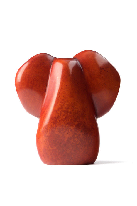 Set of Six - Brown Soapstone Mini Elephant Busts - Culture Kraze Marketplace.com