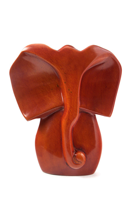 Brown Soapstone Elephant Bust Sculptures - Culture Kraze Marketplace.com