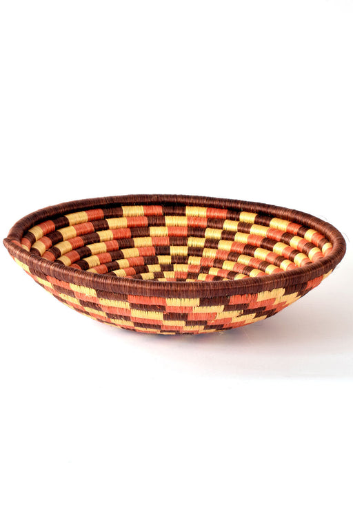Large Rwandan Sisal Fall Leaves Basket - Culture Kraze Marketplace.com