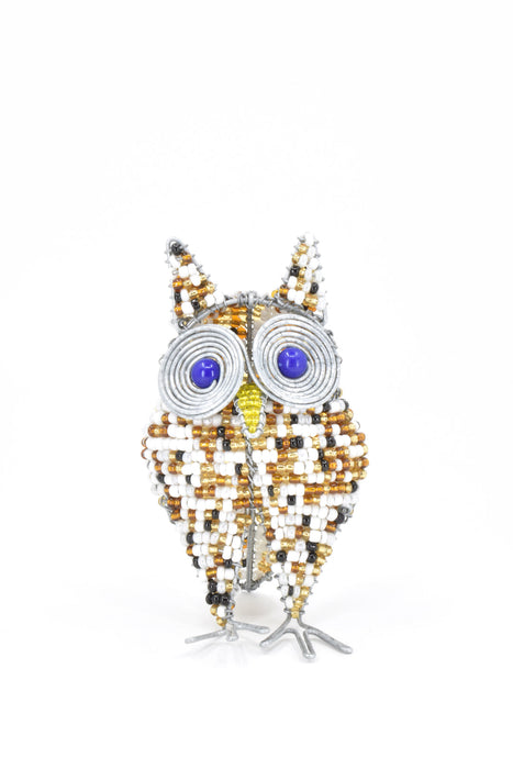 Patmore's Small Beaded Motley Owl - Culture Kraze Marketplace.com