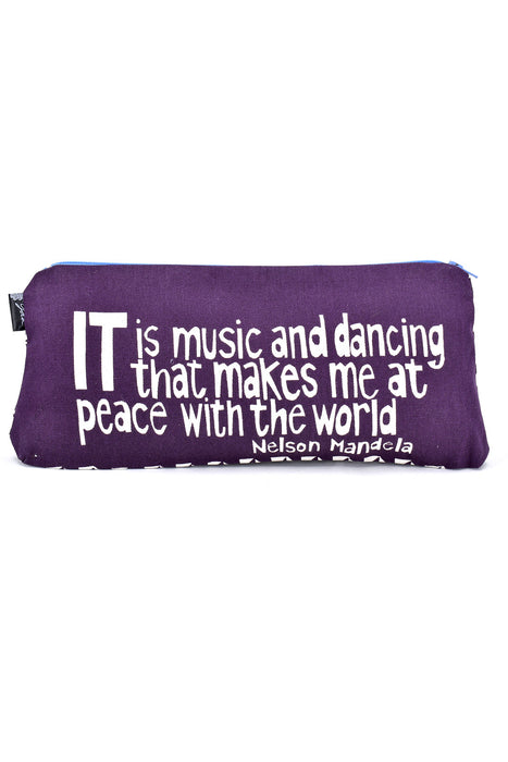 Purple Music and Dancing 12" Mandela Pouch - Culture Kraze Marketplace.com