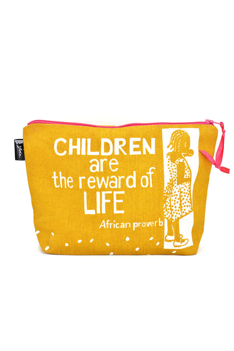 Goldenrod Children are the Reward African Proverb Purse - Culture Kraze Marketplace.com