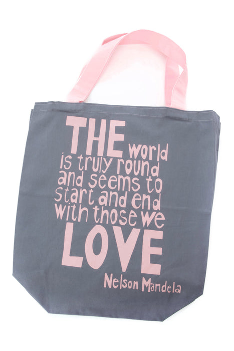 Gray With Those We Love Mandela Tote Bag - Culture Kraze Marketplace.com